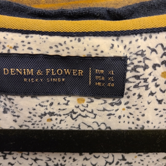 Denim & Flower T Shirt - Picture 2 of 5